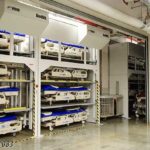 stacking hospital beds vertically storage