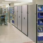 healthcare high density mobile storage shelving
