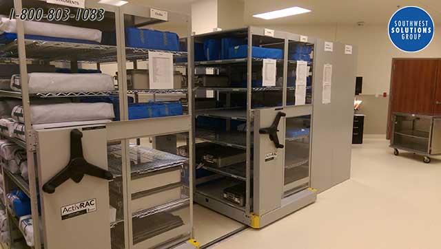 high density mobile medical supply storage