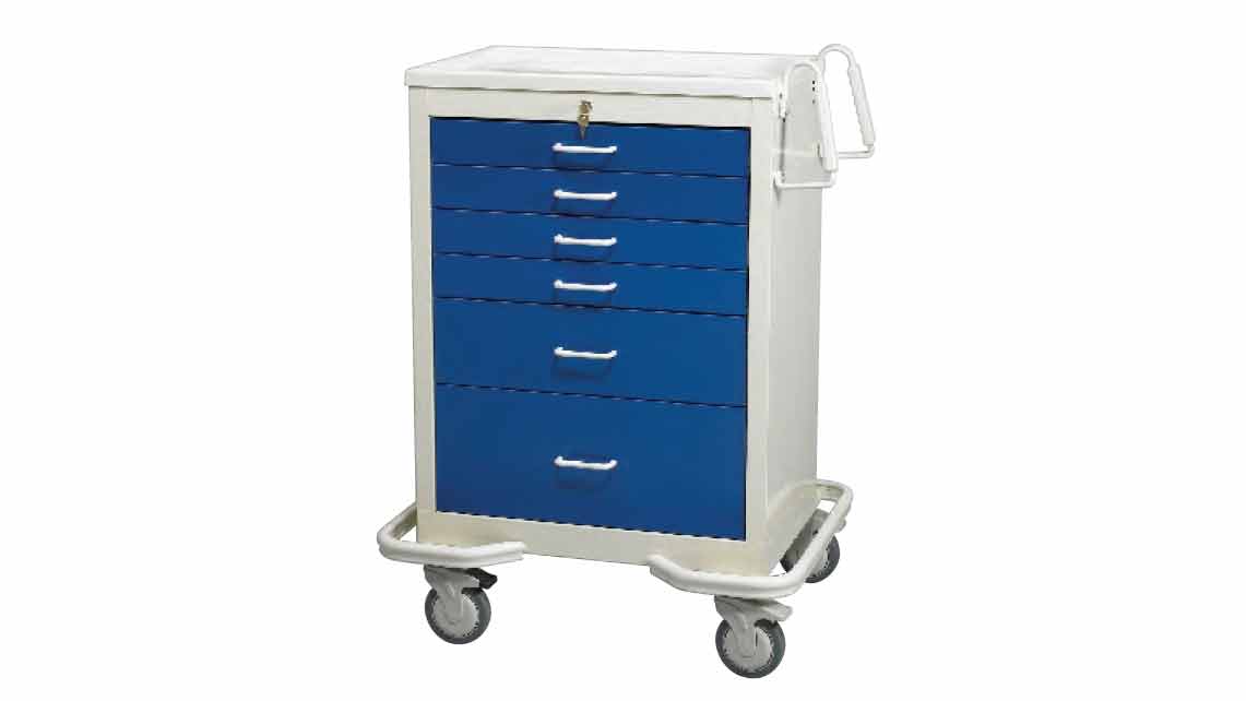 medication cart with computer