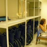 organizing wheelchair storage save space