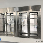 pass thru glass door stainless steel cabinets