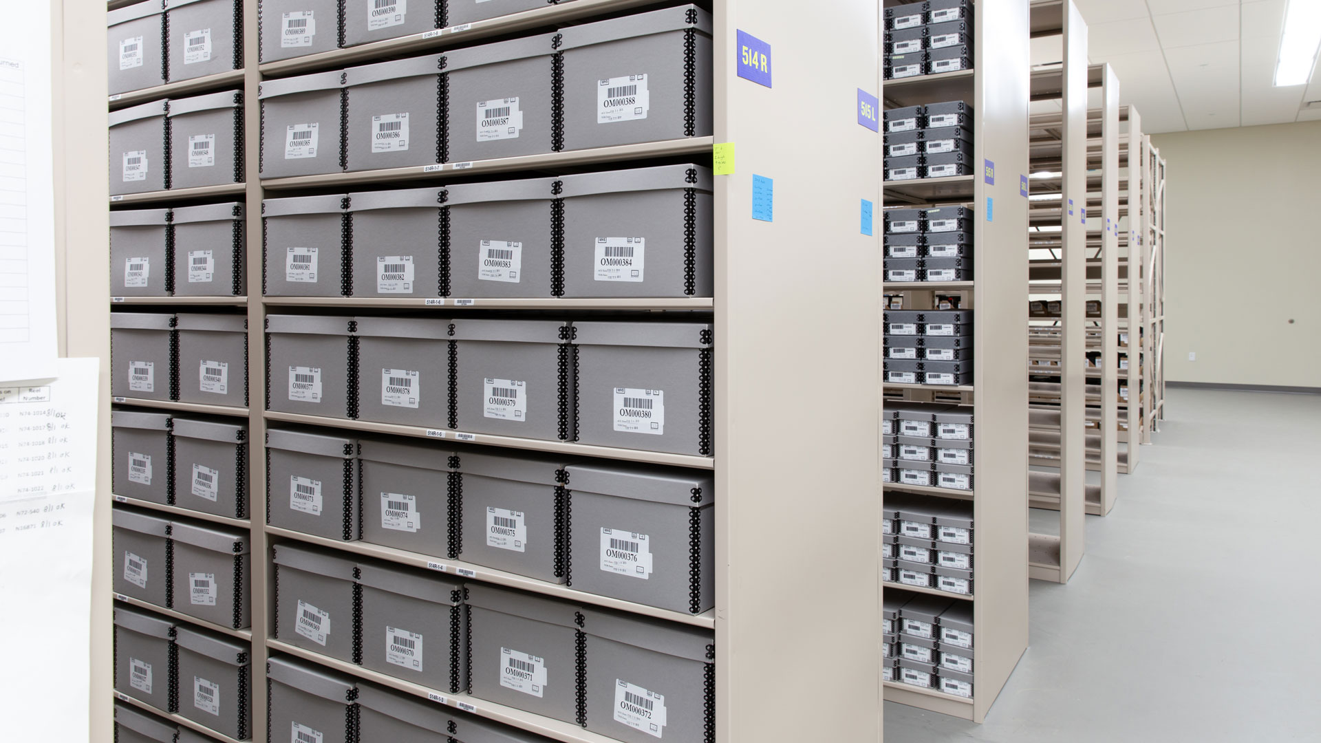 Stationary Record Box Storage Racks