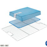 sterile processing storage tray blue wrap instruments