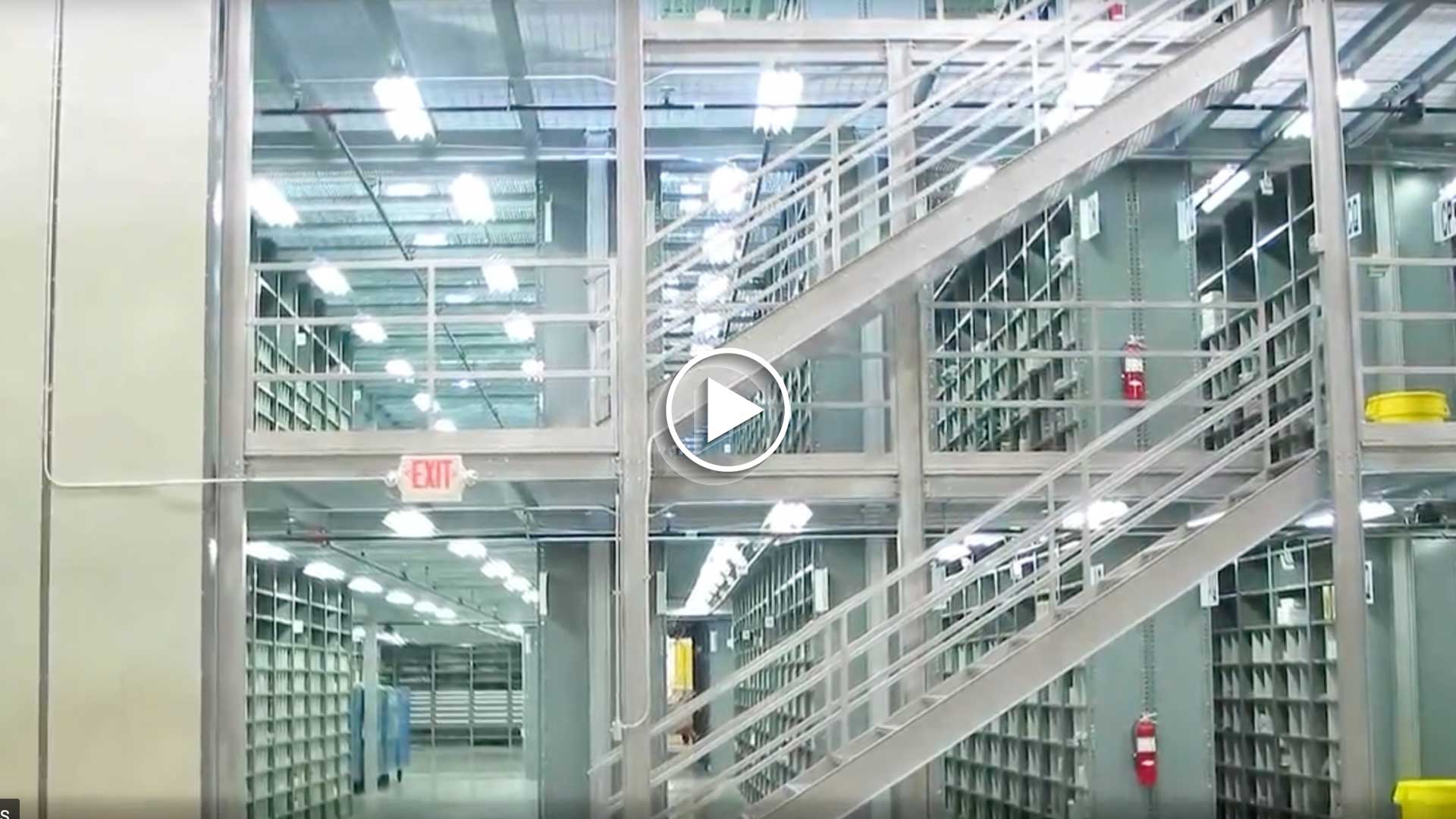 Two-Story Shelving Mezzanine