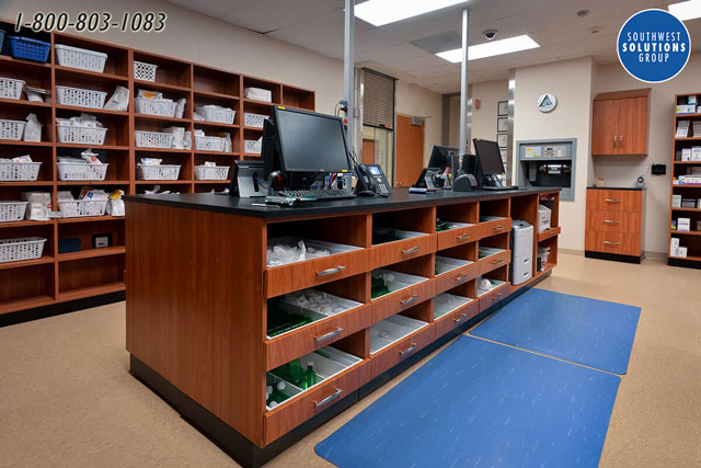 modular pharmacy casework counters