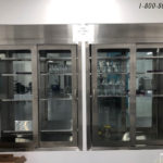 pass thru hospital stainless steel wall cabinet