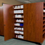 pharmacy casework storage cabinet