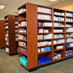 pharmacy workstation storage shelving