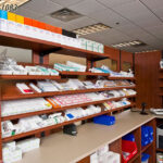 pharmacy workstations adjustable tilting shelves