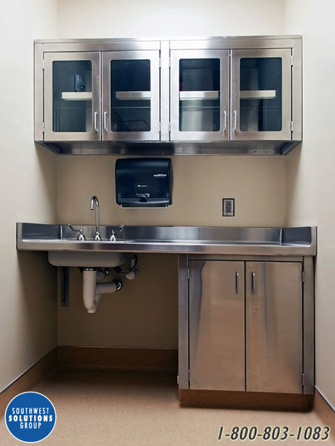 veterinary stainless steel cabinets treatment room