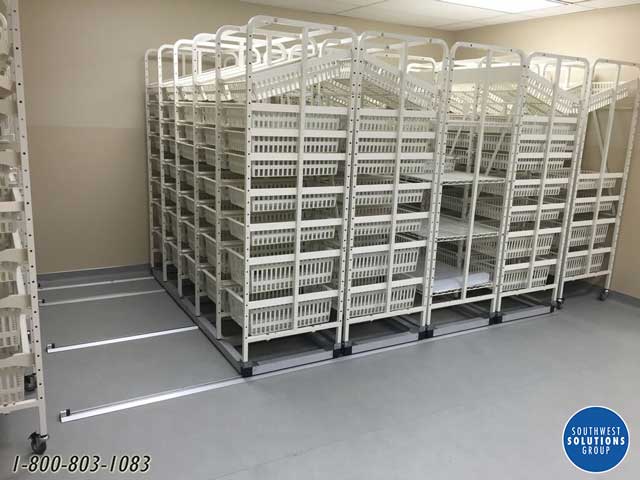 Medical Inventory Mobile Shelves, Healthcare Storing Racks