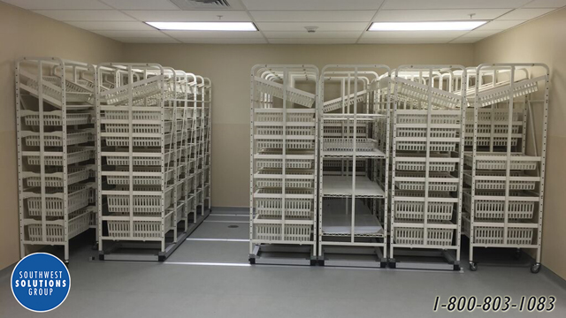 Medical Inventory Mobile Shelves, Healthcare Storing Racks