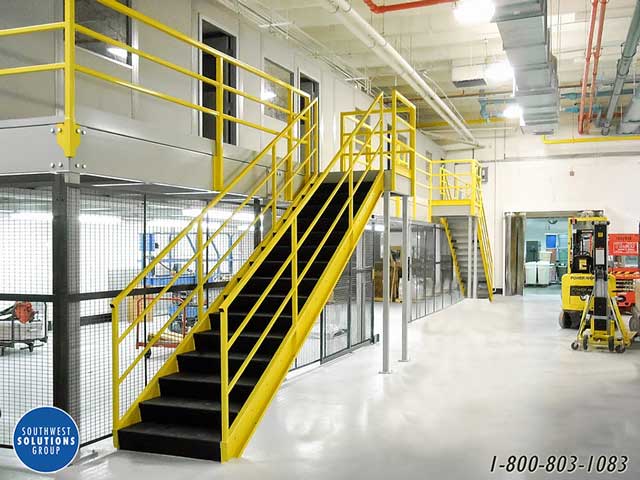 prefabricated warehouse offices mezzanine