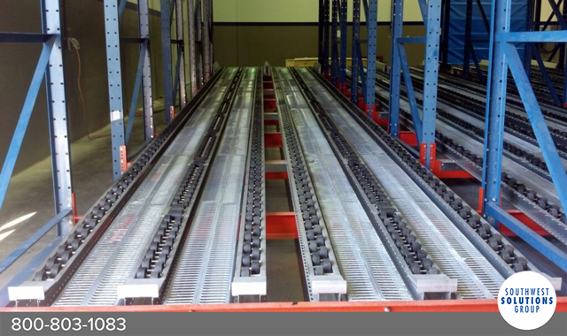pallet flow racking system rollers