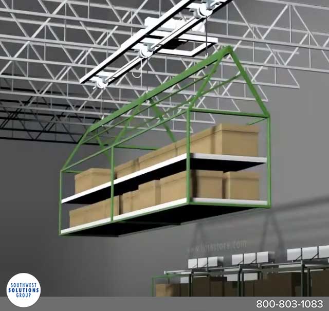 overhead storage rack