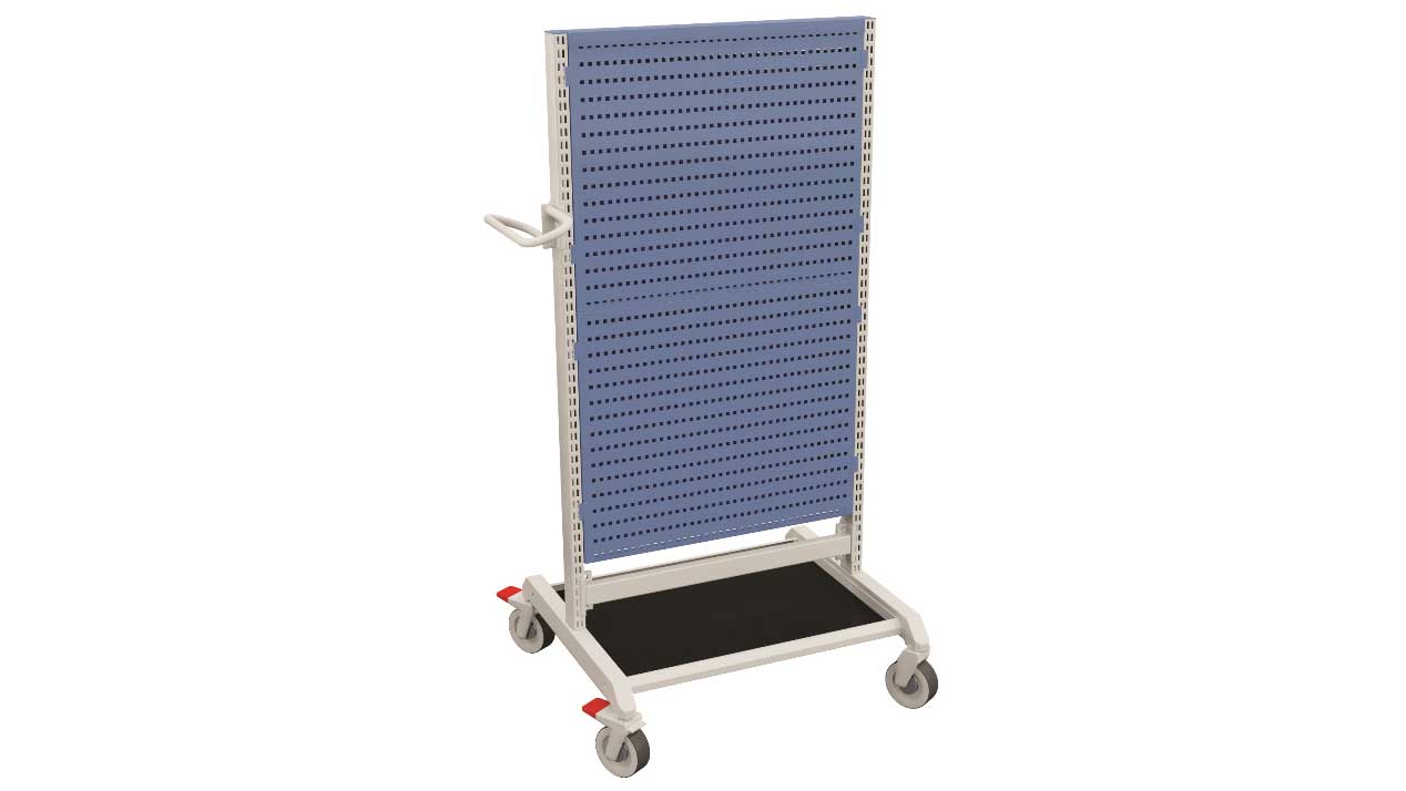 rolling pegboard tool cart featured