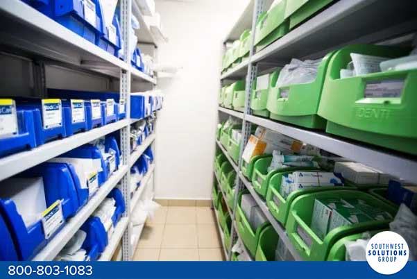 medical supply storage bins
