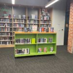 mobile book shelving with wheels