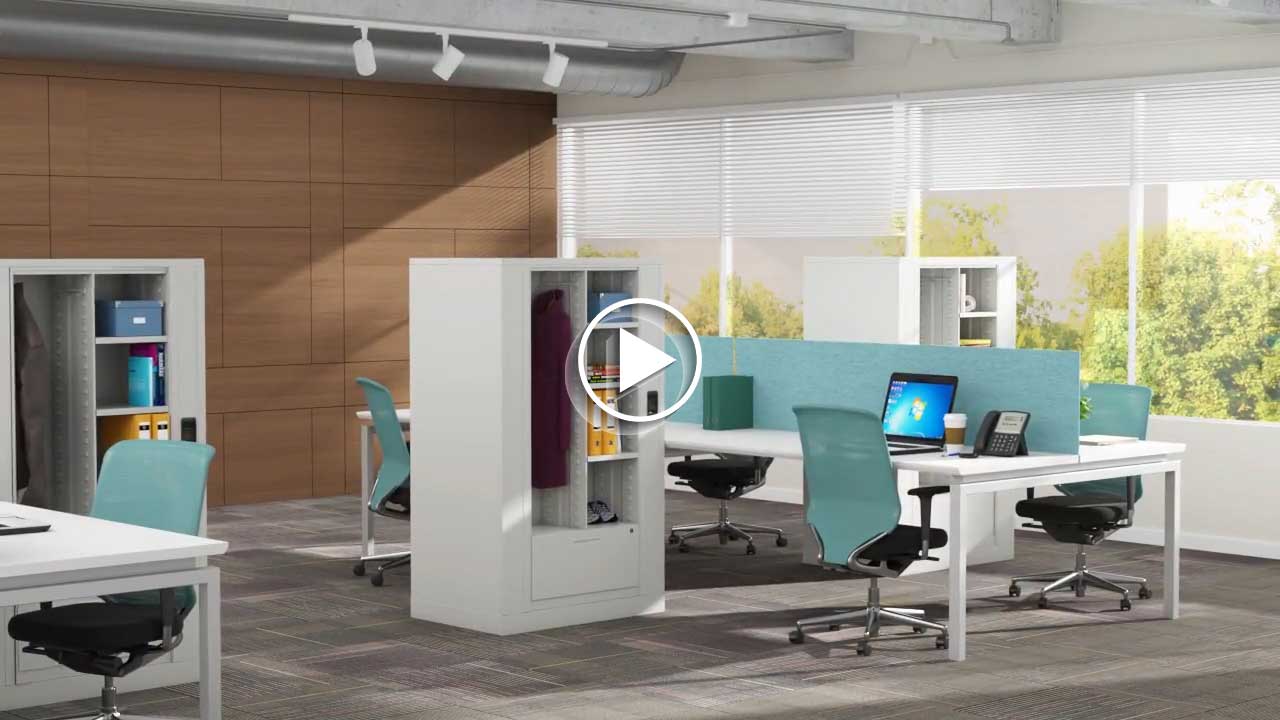 Space Saving Double-sided Office Cabinets