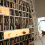 library book ladder shelves