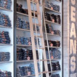 rolling ladder shelving