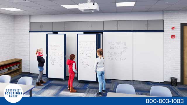 classroom wall whiteboard