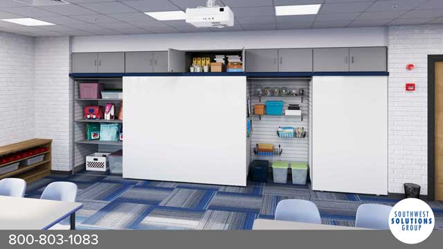 classroom walls supply storage