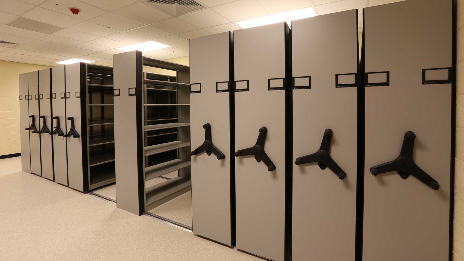 high density textbook shelving featured