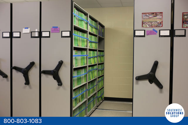 high density textbook storage