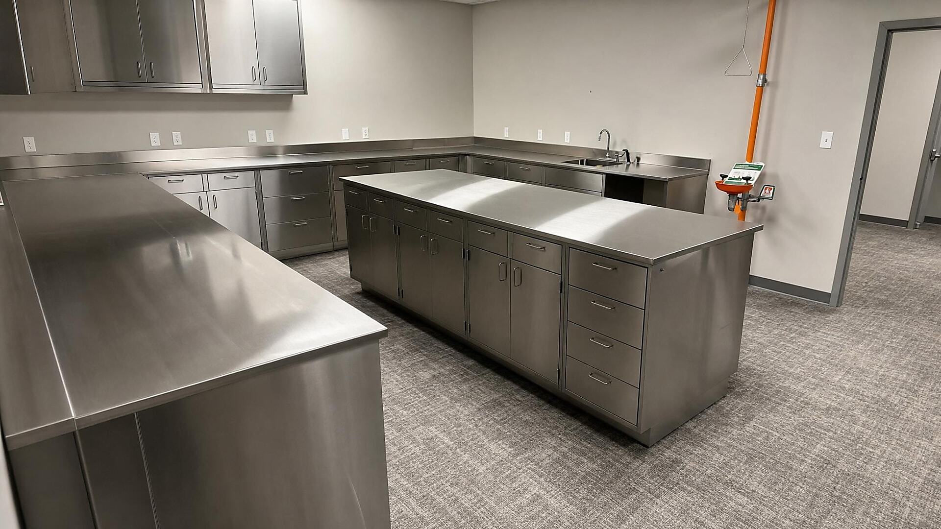 commercial organization improves lab workflow with stainless casework after 1