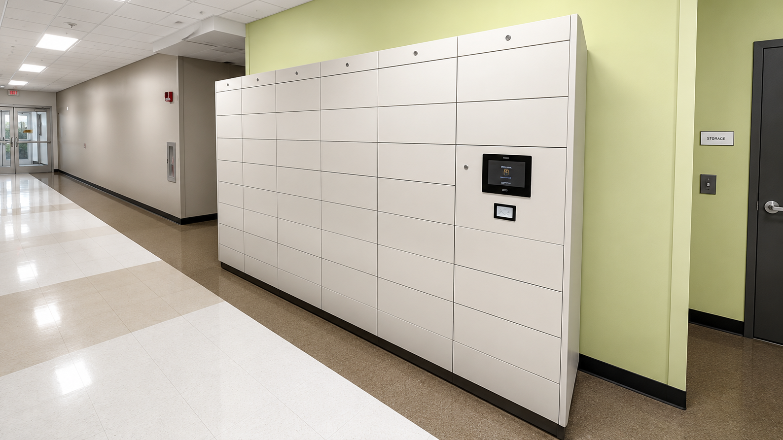 smart lockers with touchscreen access